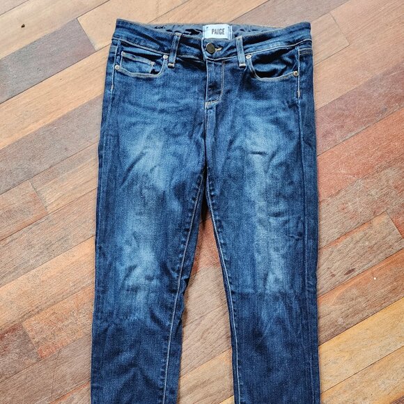 PAIGE Dark Wash Skyline Ankle Peg Jeans Size 26 - Picture 2 of 15